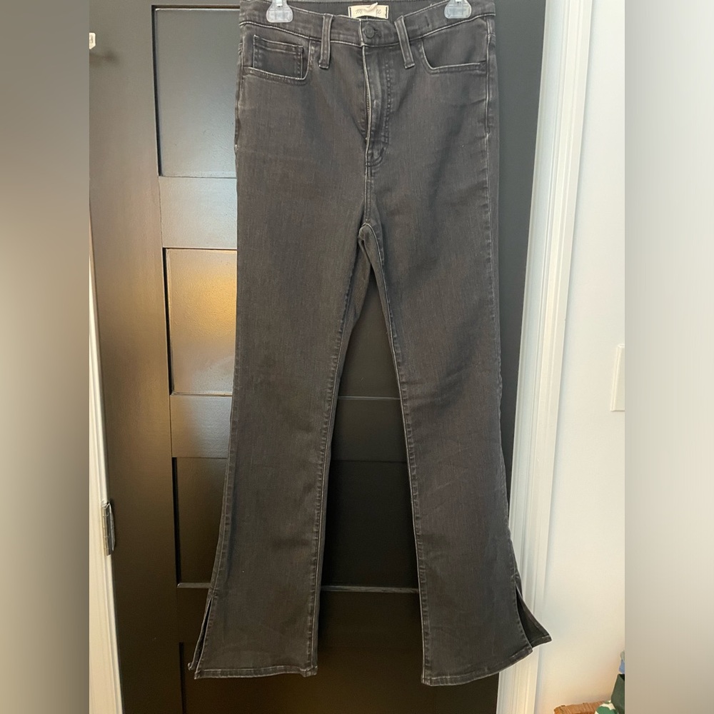 Madewell black split hem bootcut jeans